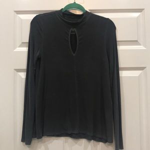 Soft & Sexy Gray Mock Neck American Eagle Shirt